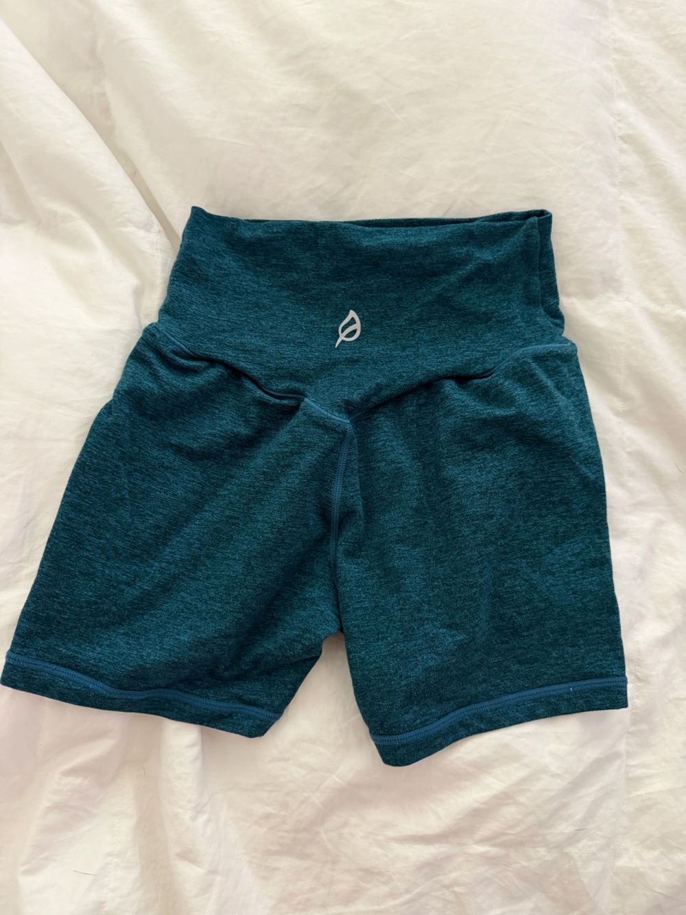 P'tula Deep Teal High-Rise Bike Shorts
